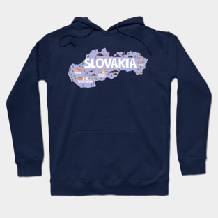 Slovakia Illustrated Map Hoodie